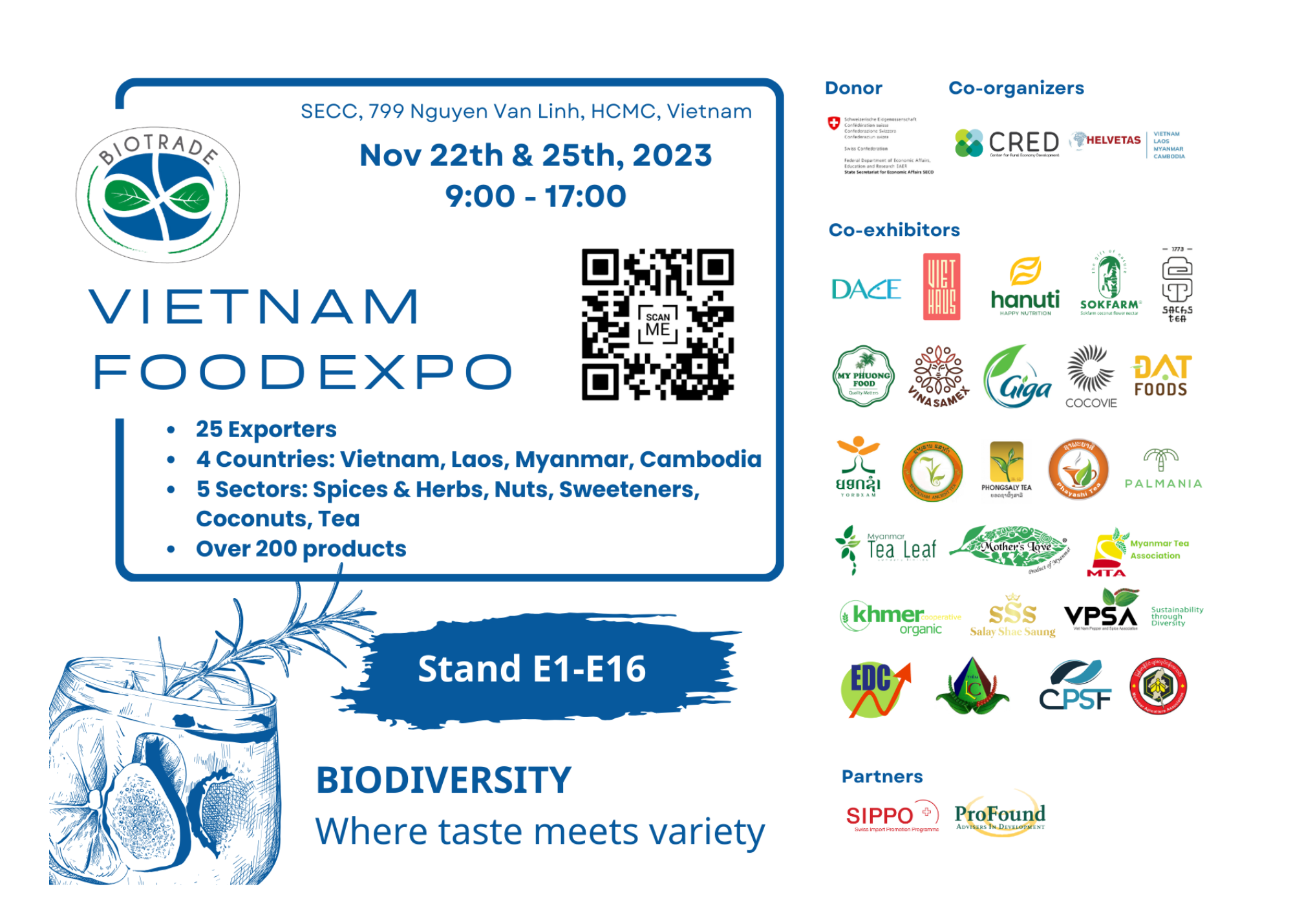 Businesses under Biotrade from Vietnam, Laos, Myanmar and Cambodia will participate in Vietnam Foodexpo 2023